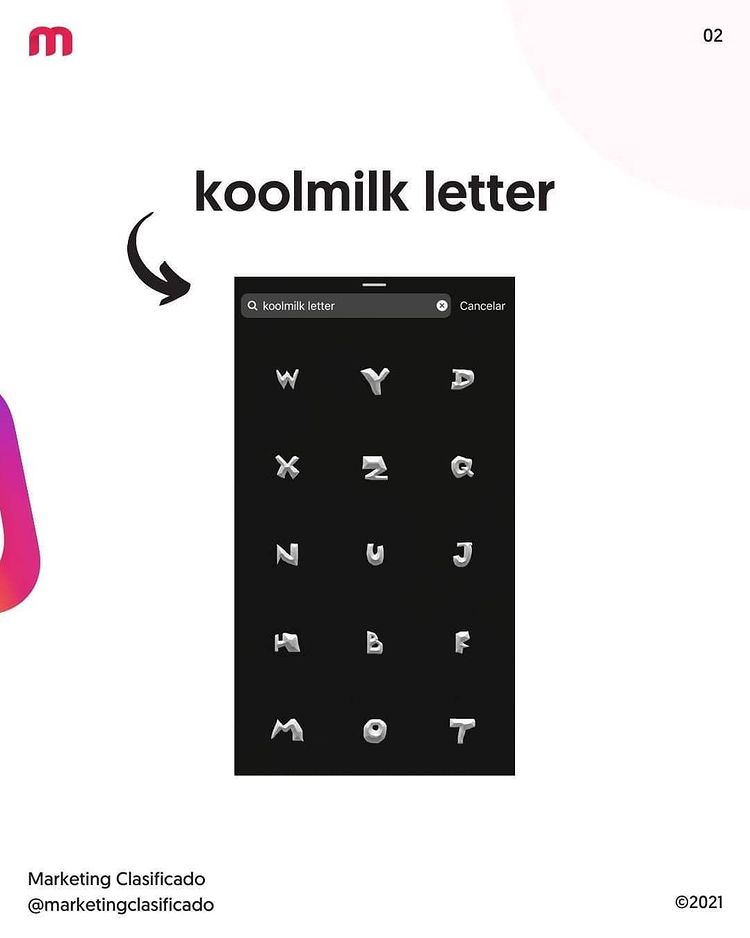 Tipografía koolmilk letter 